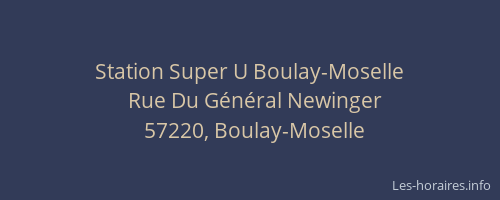 Station Super U Boulay-Moselle