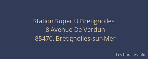 Station Super U Bretignolles