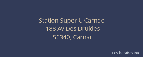 Station Super U Carnac