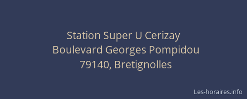 Station Super U Cerizay