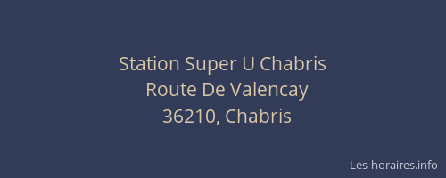 Station Super U Chabris