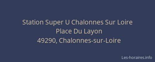 Station Super U Chalonnes Sur Loire