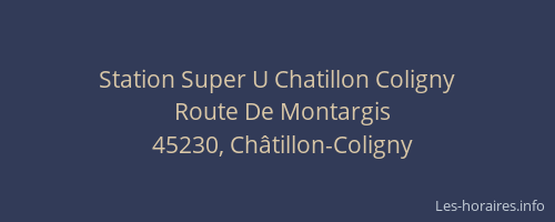 Station Super U Chatillon Coligny