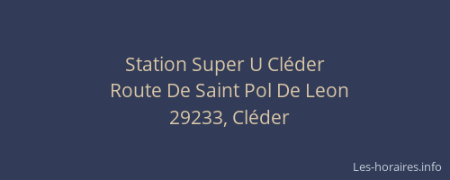 Station Super U Cléder