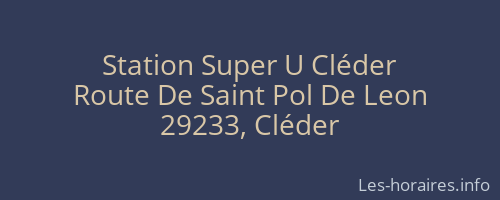 Station Super U Cléder