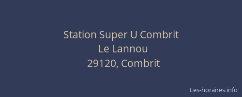 Station Super U Combrit