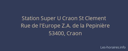 Station Super U Craon St Clement
