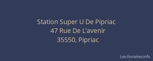 Station Super U De Pipriac