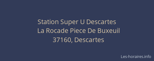 Station Super U Descartes