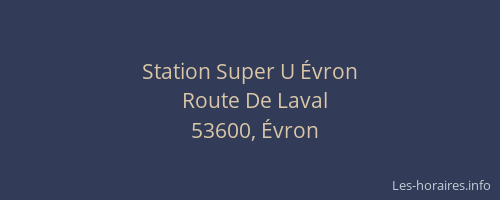 Station Super U Évron