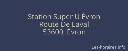 Station Super U Évron