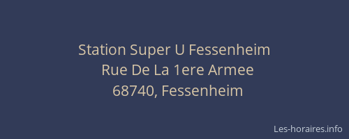 Station Super U Fessenheim