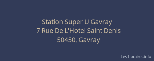 Station Super U Gavray