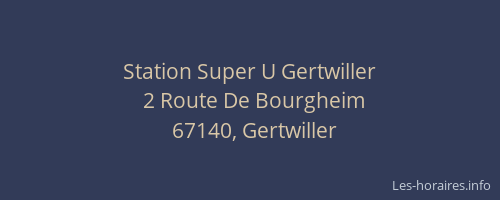 Station Super U Gertwiller