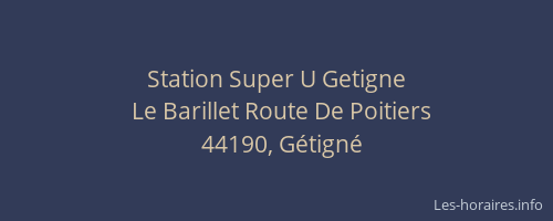 Station Super U Getigne