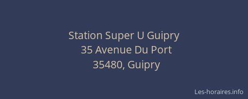Station Super U Guipry