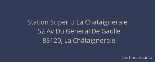 Station Super U La Chataigneraie