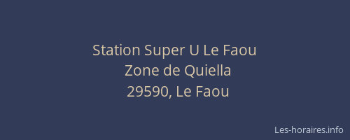 Station Super U Le Faou