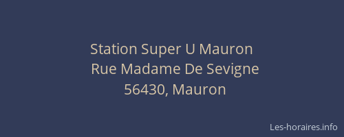 Station Super U Mauron