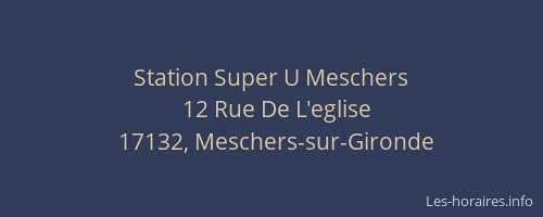Station Super U Meschers
