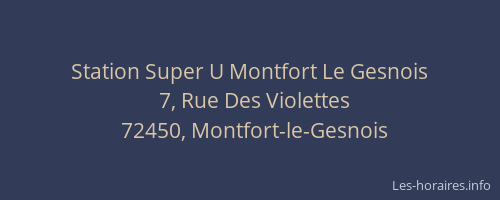 Station Super U Montfort Le Gesnois