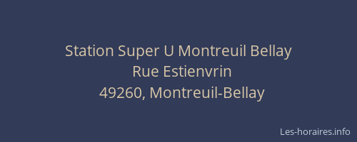 Station Super U Montreuil Bellay