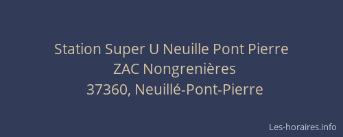 Station Super U Neuille Pont Pierre