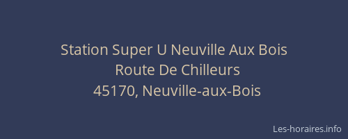 Station Super U Neuville Aux Bois
