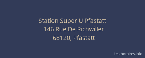 Station Super U Pfastatt
