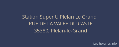 Station Super U Plelan Le Grand