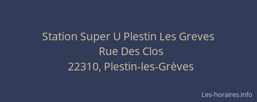 Station Super U Plestin Les Greves