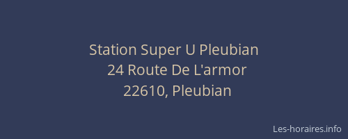 Station Super U Pleubian