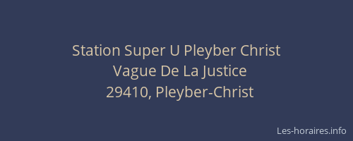 Station Super U Pleyber Christ