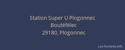 Station Super U Plogonnec