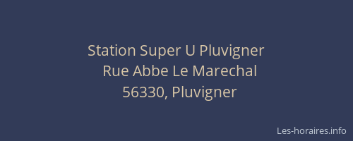 Station Super U Pluvigner