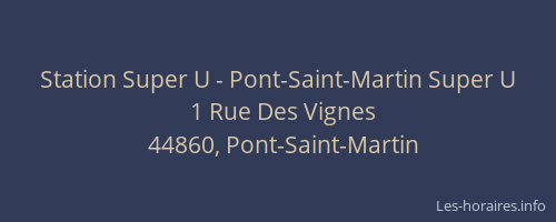 Station Super U - Pont-Saint-Martin Super U