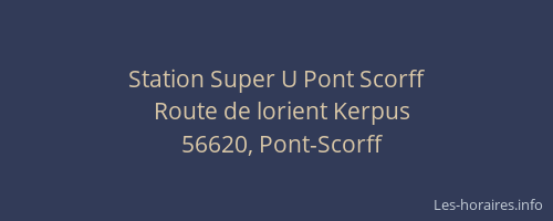 Station Super U Pont Scorff