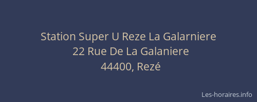 Station Super U Reze La Galarniere