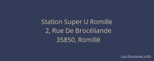 Station Super U Romille