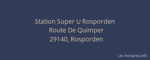 Station Super U Rosporden