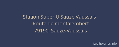 Station Super U Sauze Vaussais