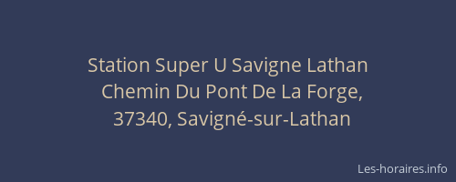 Station Super U Savigne Lathan