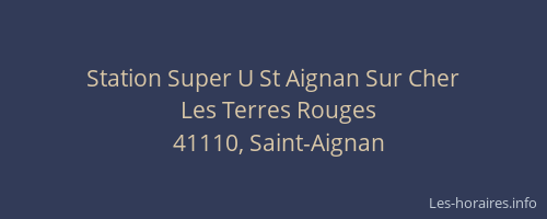 Station Super U St Aignan Sur Cher