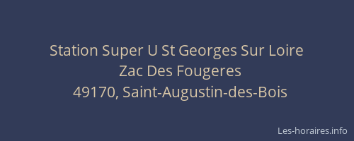 Station Super U St Georges Sur Loire