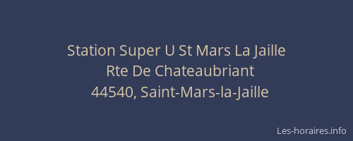 Station Super U St Mars La Jaille