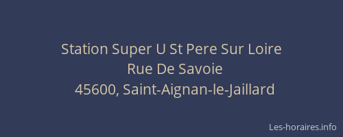 Station Super U St Pere Sur Loire