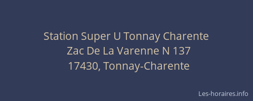 Station Super U Tonnay Charente