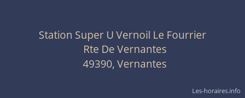 Station Super U Vernoil Le Fourrier