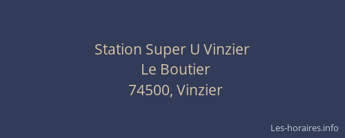 Station Super U Vinzier