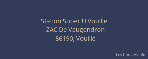 Station Super U Vouille